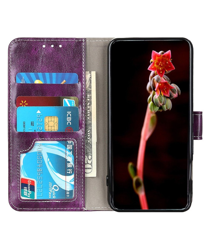 Housse iPhone 15 Pro effet cuir luxueux coutures