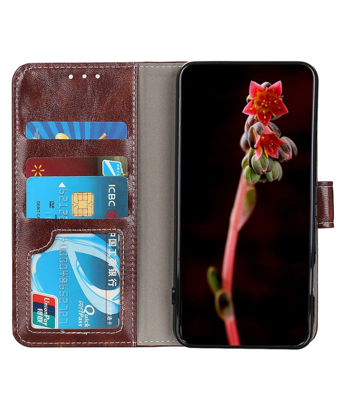 Housse iPhone 15 Pro effet cuir luxueux coutures