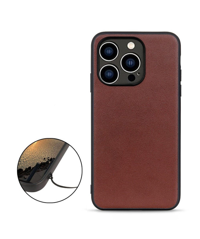 Coque iPhone 15 Pro Cuir Grainé