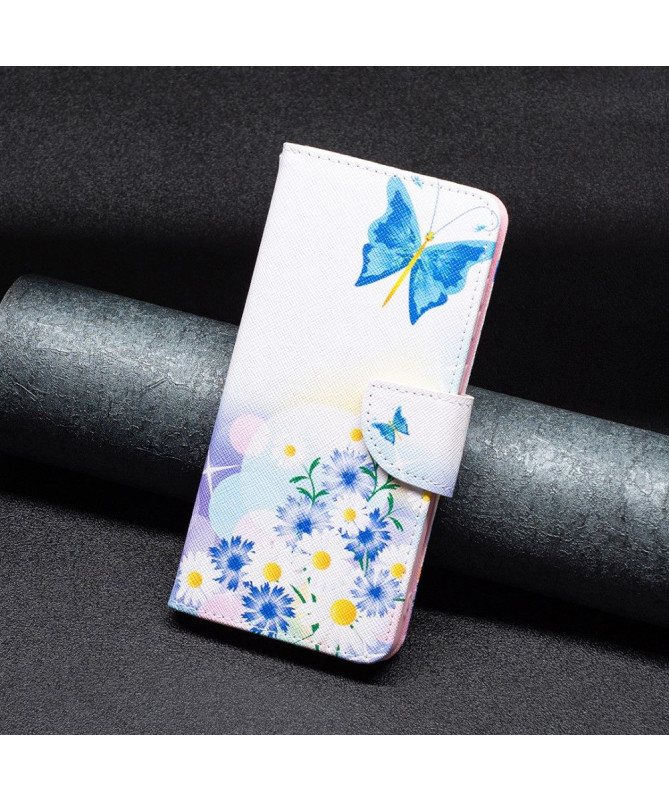 Housse iPhone 15 Pro Papillon et marguerites