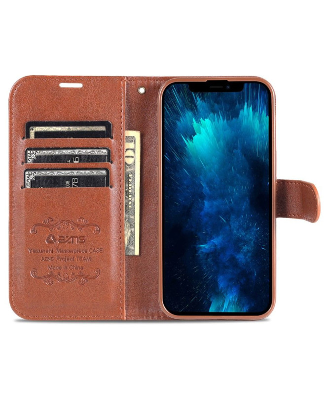 Housse iPhone 15 Pro AZNS simili cuir