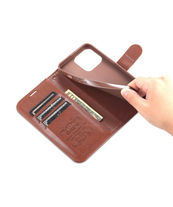 Housse iPhone 15 Pro AZNS simili cuir