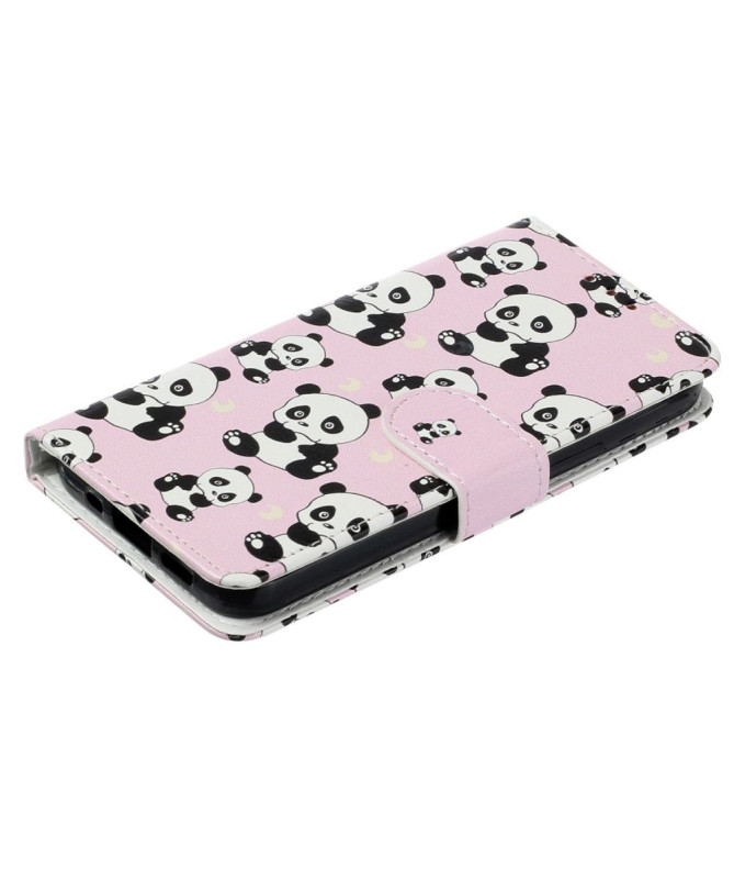 Housse iPhone 15 Pro multiples pandas