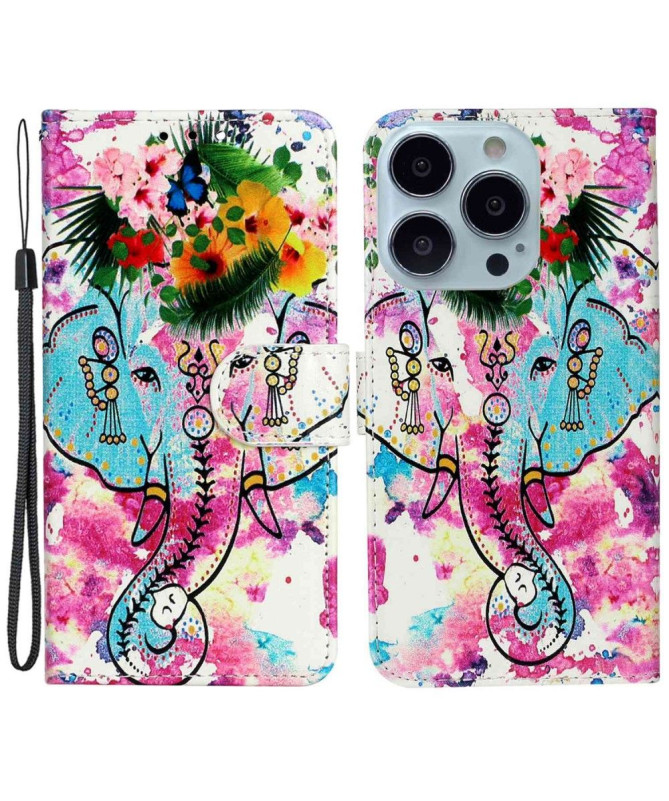 Housse iPhone 15 Pro Éléphant tropical