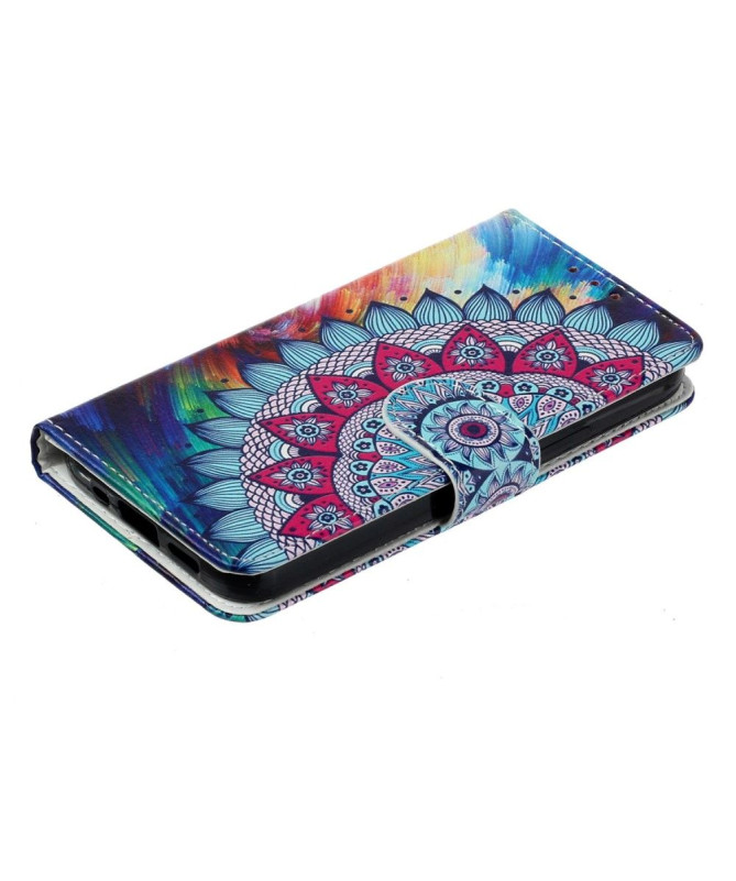 Housse iPhone 15 Pro mandala fleur