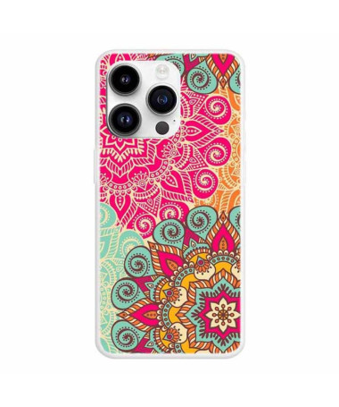 Coque iPhone 15 Pro Mandala Rétro