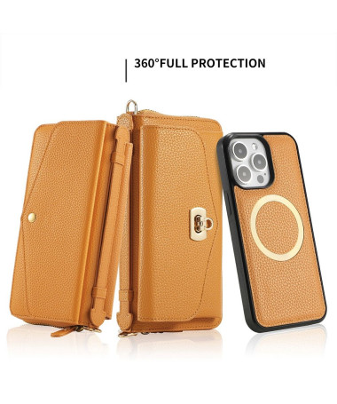 Housse Portefeuille et Coque Cuir Détachable pour iPhone 14 Pro Max