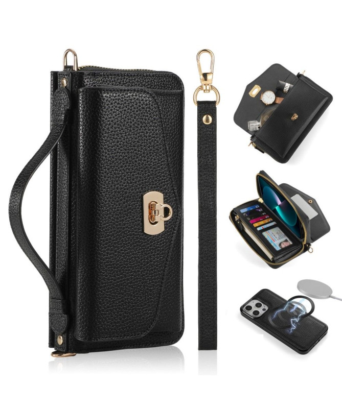 Housse Portefeuille et Coque Cuir Détachable pour iPhone 14 Pro Max