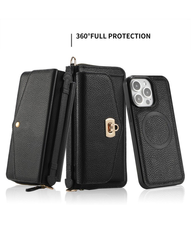 Housse Portefeuille et Coque Cuir Détachable pour iPhone 14 Pro Max