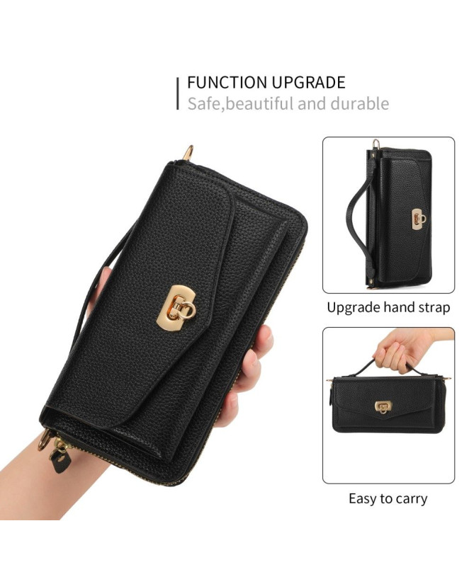 Housse Portefeuille et Coque Cuir Détachable pour iPhone 14 Pro Max