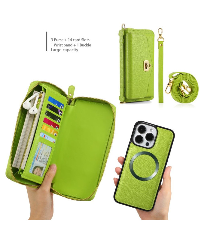 Housse Portefeuille et Coque Cuir Détachable pour iPhone 14 Pro Max