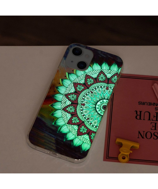 Coque iPhone 15 Luminous Mandala Coloré