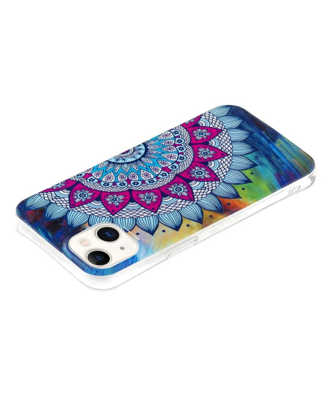 Coque iPhone 15 Luminous Mandala Coloré