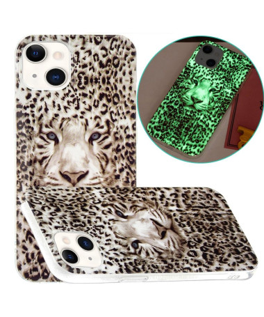 Coque iPhone 15 Luminous Panthère des neiges