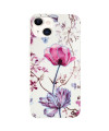 Coque iPhone 15 fleur violette