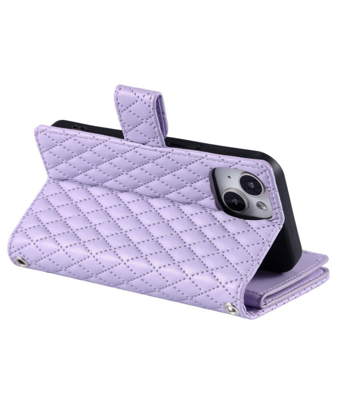Housse iPhone 15 Plus Matelassée et Fermeture Éclair