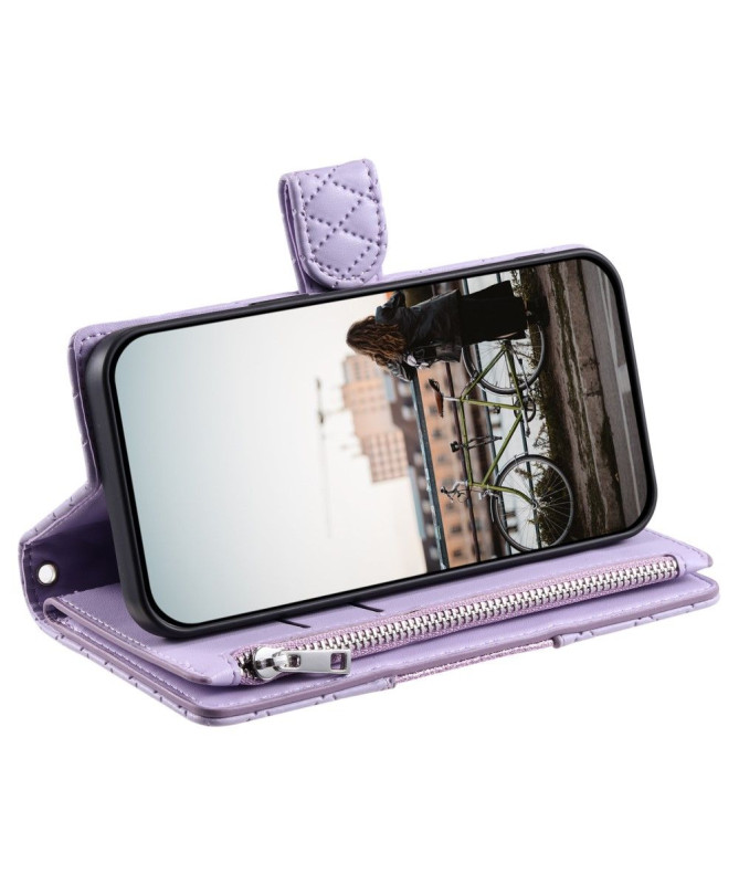 Housse iPhone 15 Plus Matelassée et Fermeture Éclair