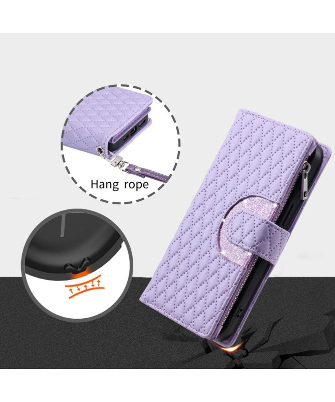 Housse iPhone 15 Plus Matelassée et Fermeture Éclair