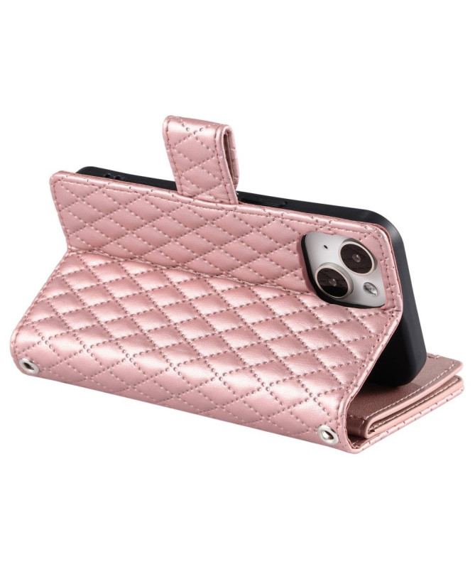 Housse iPhone 15 Plus Matelassée et Fermeture Éclair