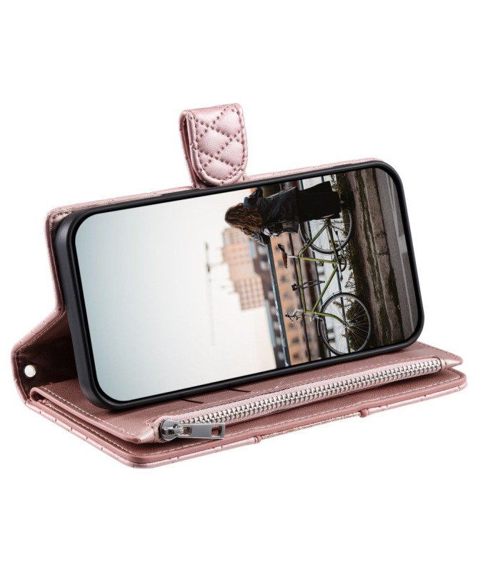 Housse iPhone 15 Plus Matelassée et Fermeture Éclair