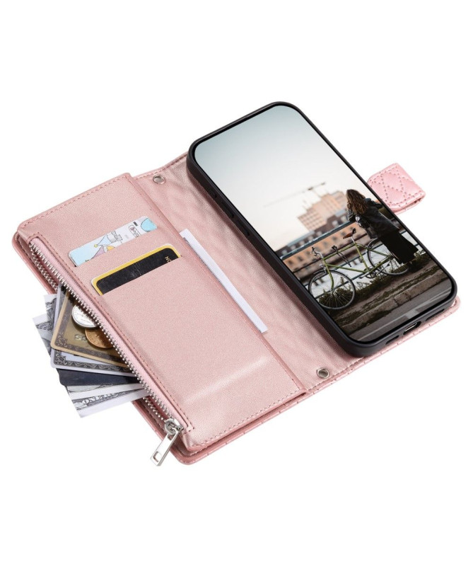 Housse iPhone 15 Plus Matelassée et Fermeture Éclair