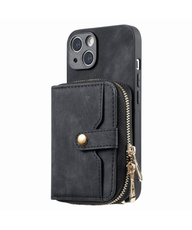 Coque iPhone 15 Plus Portefeuille à Cordon