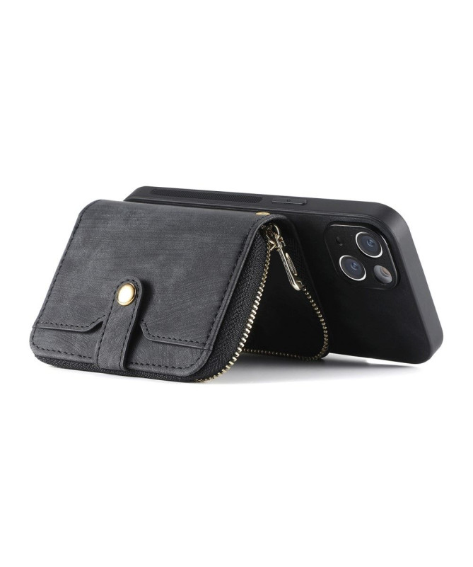Coque iPhone 15 Plus Portefeuille à Cordon