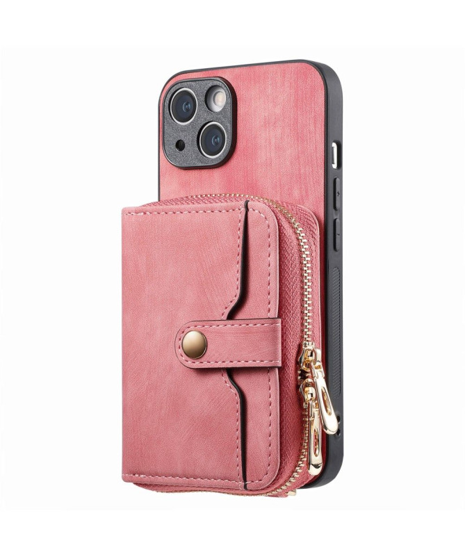 Coque iPhone 15 Plus Portefeuille à Cordon