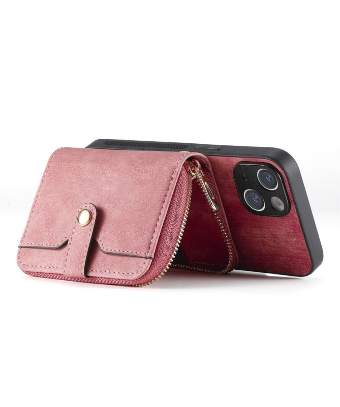 Coque iPhone 15 Plus Portefeuille à Cordon