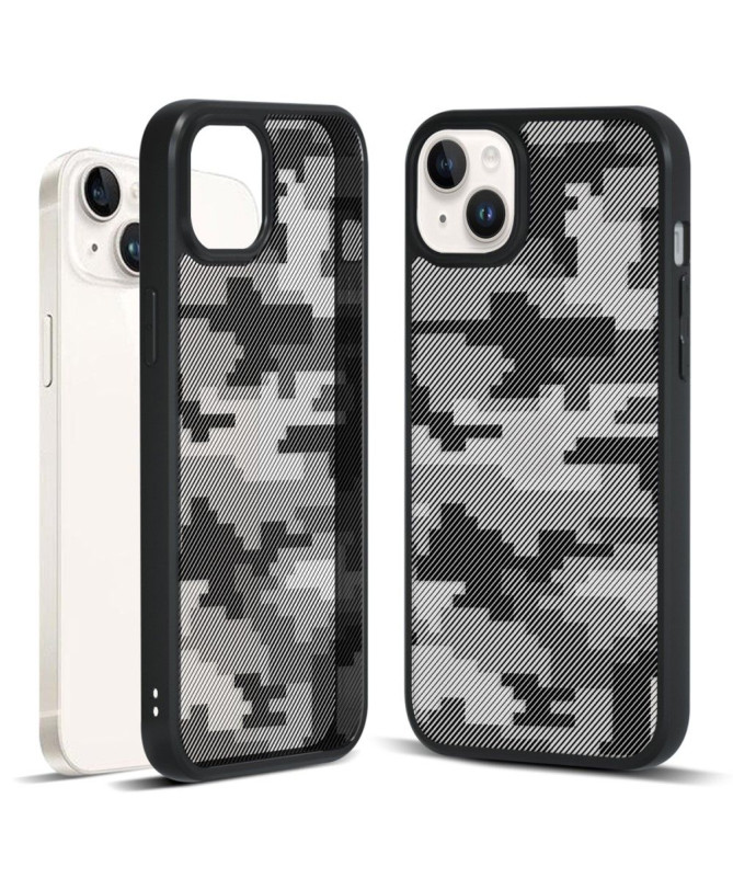 Coque iPhone 15 Plus camouflage pixel