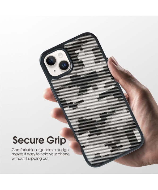 Coque iPhone 15 Plus camouflage pixel