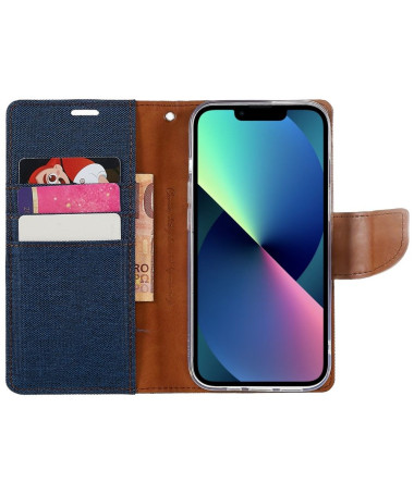 Housse iPhone 15 Plus Mercury Canvas Portefeuille