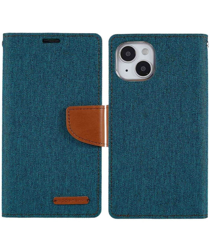 Housse iPhone 15 Plus Mercury Canvas Portefeuille