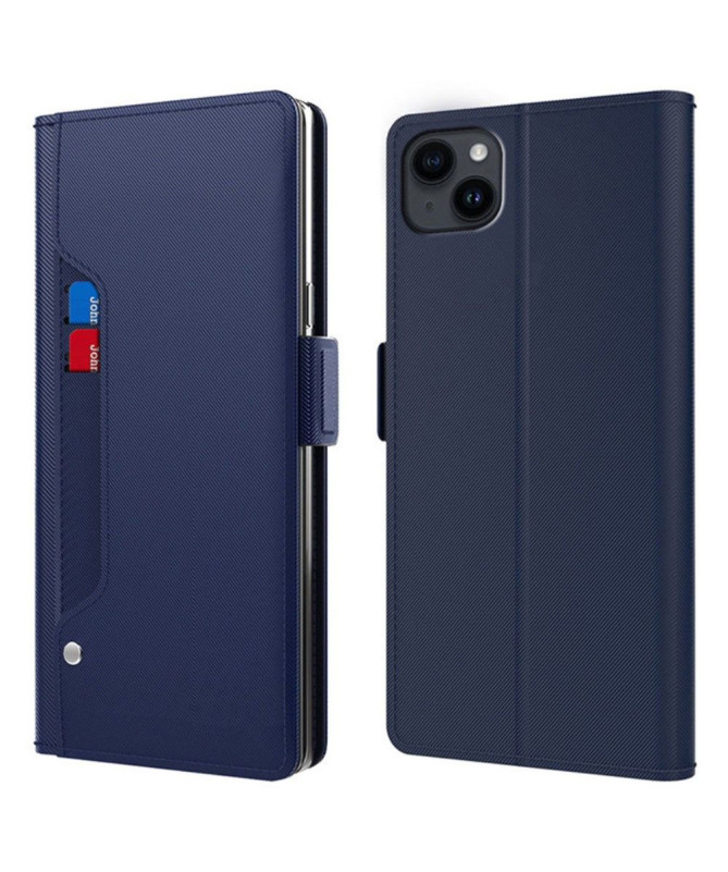 Housse iPhone 15 Plus premium porte cartes avec miroir
