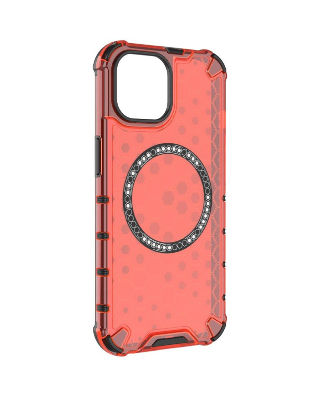 Coque iPhone 15 Design Hexagonal Magnétique