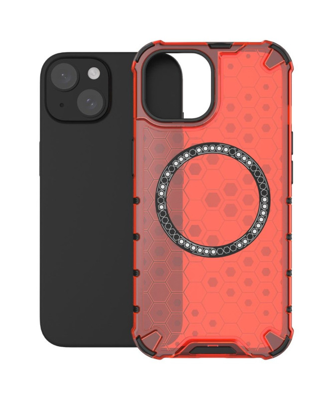 Coque iPhone 15 Design Hexagonal Magnétique