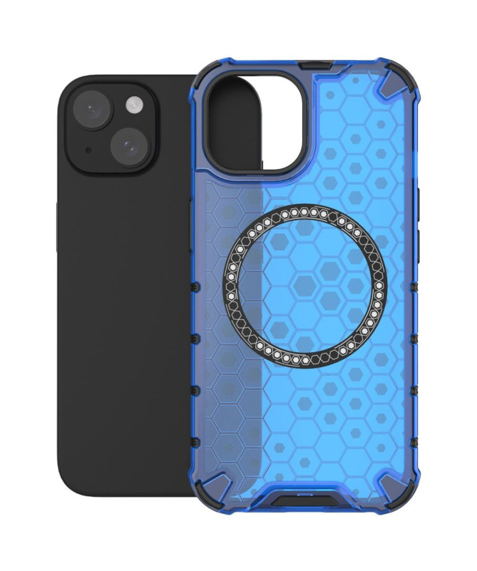 Coque iPhone 15 Design Hexagonal Magnétique