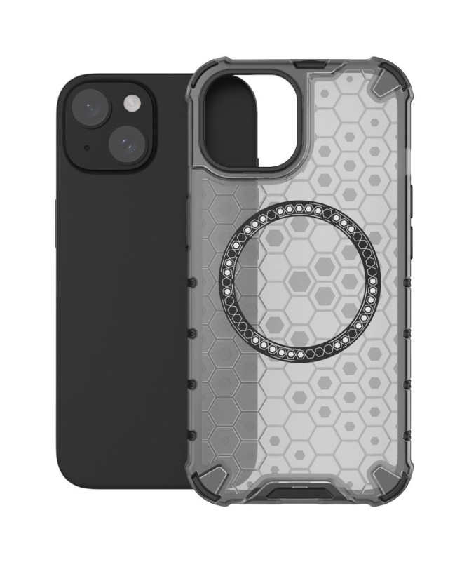 Coque iPhone 15 Design Hexagonal Magnétique