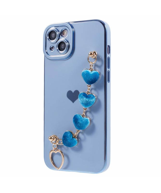 Coque Esthétique pour iPhone 15 avec Bracelet Cœur