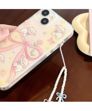 Coque iPhone 15 So Cute avec Chaîne Perlée