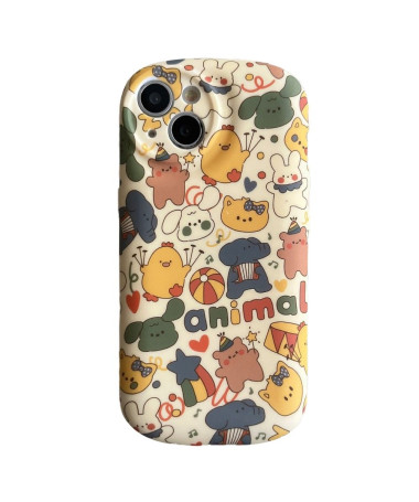 Coque iPhone 15 Silicone Liquide Fête des Animaux