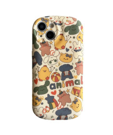 Coque iPhone 15 Silicone Liquide Fête des Animaux