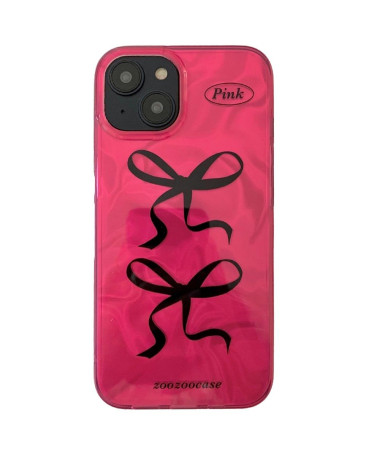 Coque Nœuds Élégants Rose pour iPhone 15