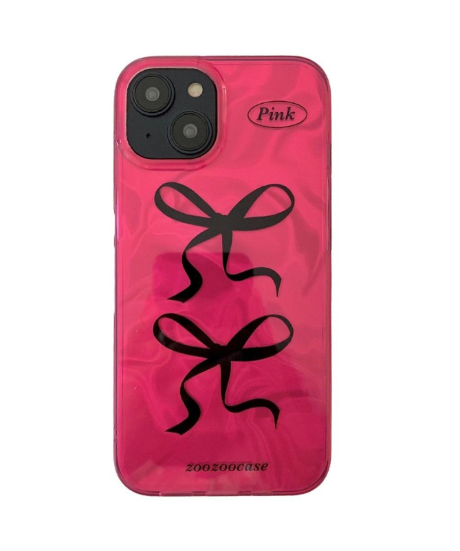 Coque Nœuds Élégants Rose pour iPhone 15