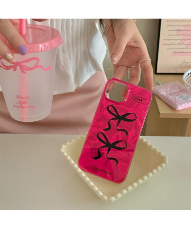 Coque Nœuds Élégants Rose pour iPhone 15