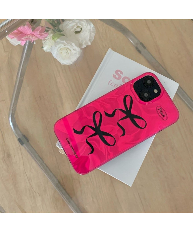 Coque Nœuds Élégants Rose pour iPhone 15