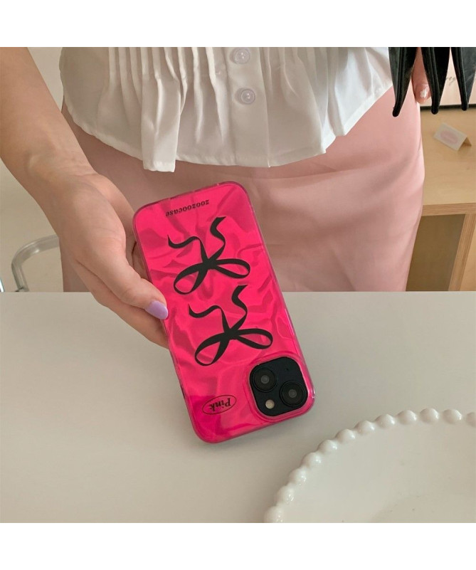 Coque Nœuds Élégants Rose pour iPhone 15