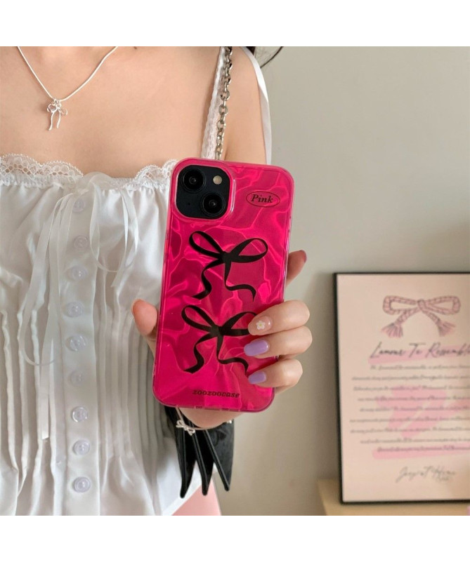 Coque Nœuds Élégants Rose pour iPhone 15