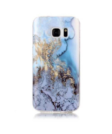 Coque Samsung Galaxy S7 Marbre - Bleu Clair