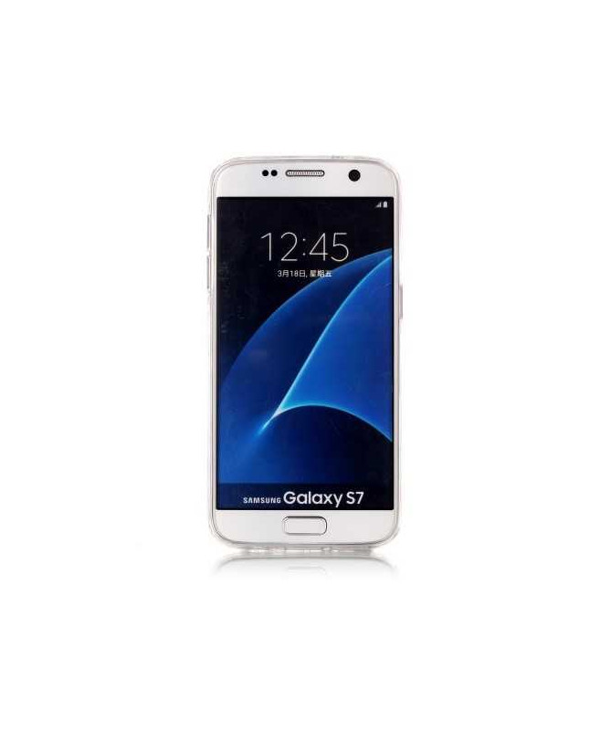 Coque Samsung Galaxy S7 Marbre - Bleu Clair